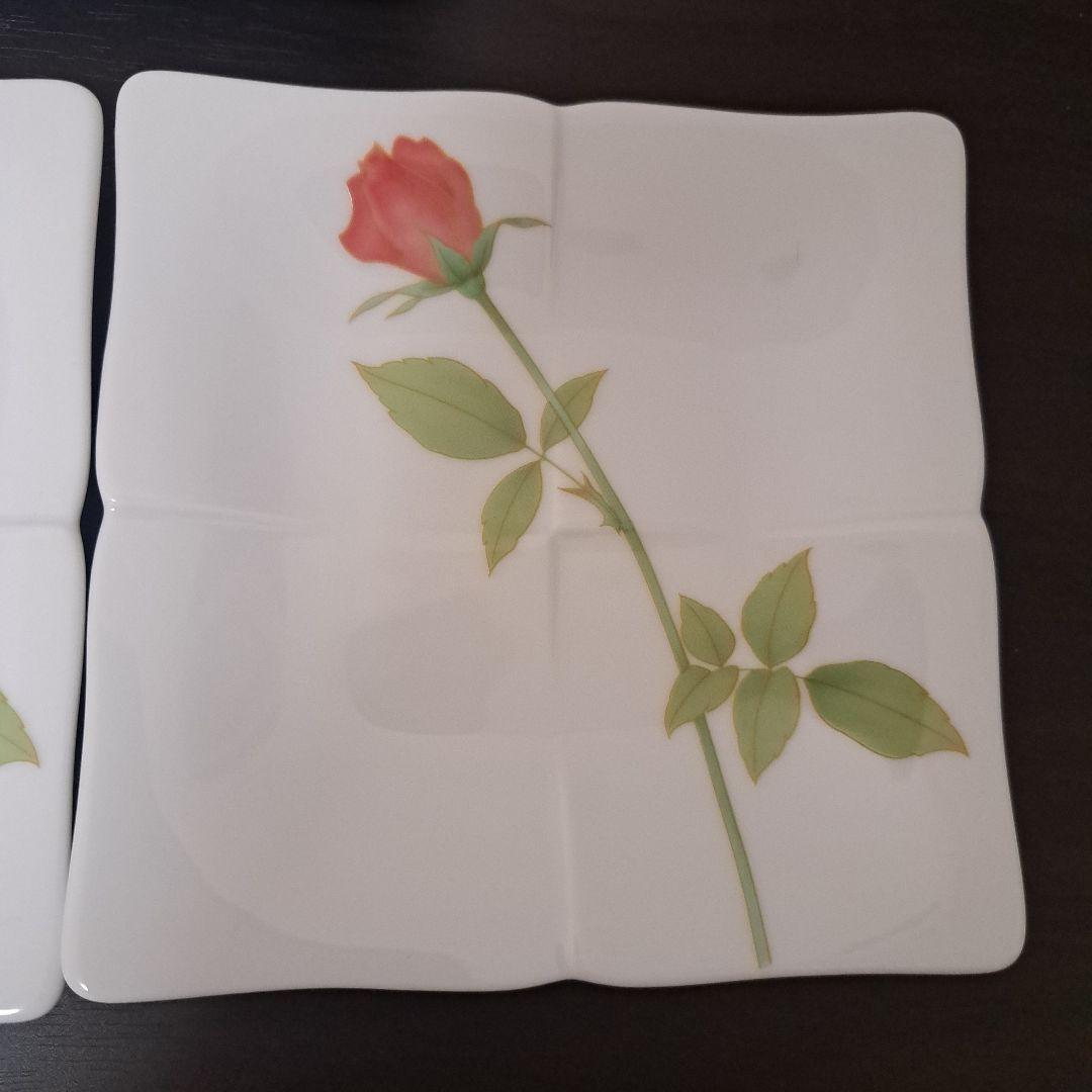 香蘭社 角皿 花柄