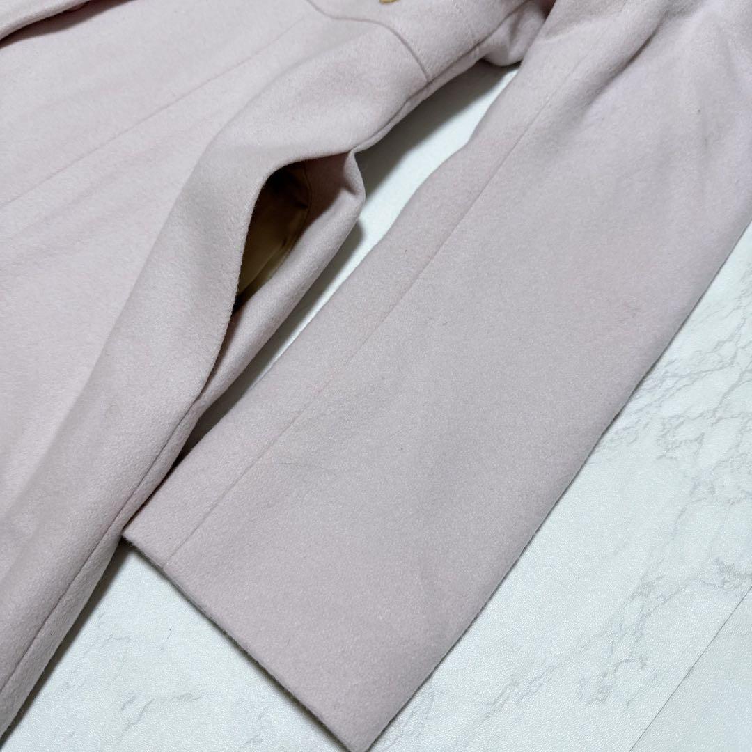 TOCCA ウールショールカラーコート　22AW ピンク　Oサイズ