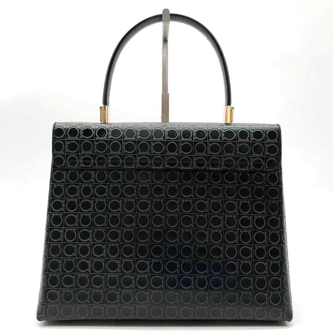 ✨美品・付属品完備✨フェラガモ ハンドバッグ 2way ガンチーニ 総柄 レザー