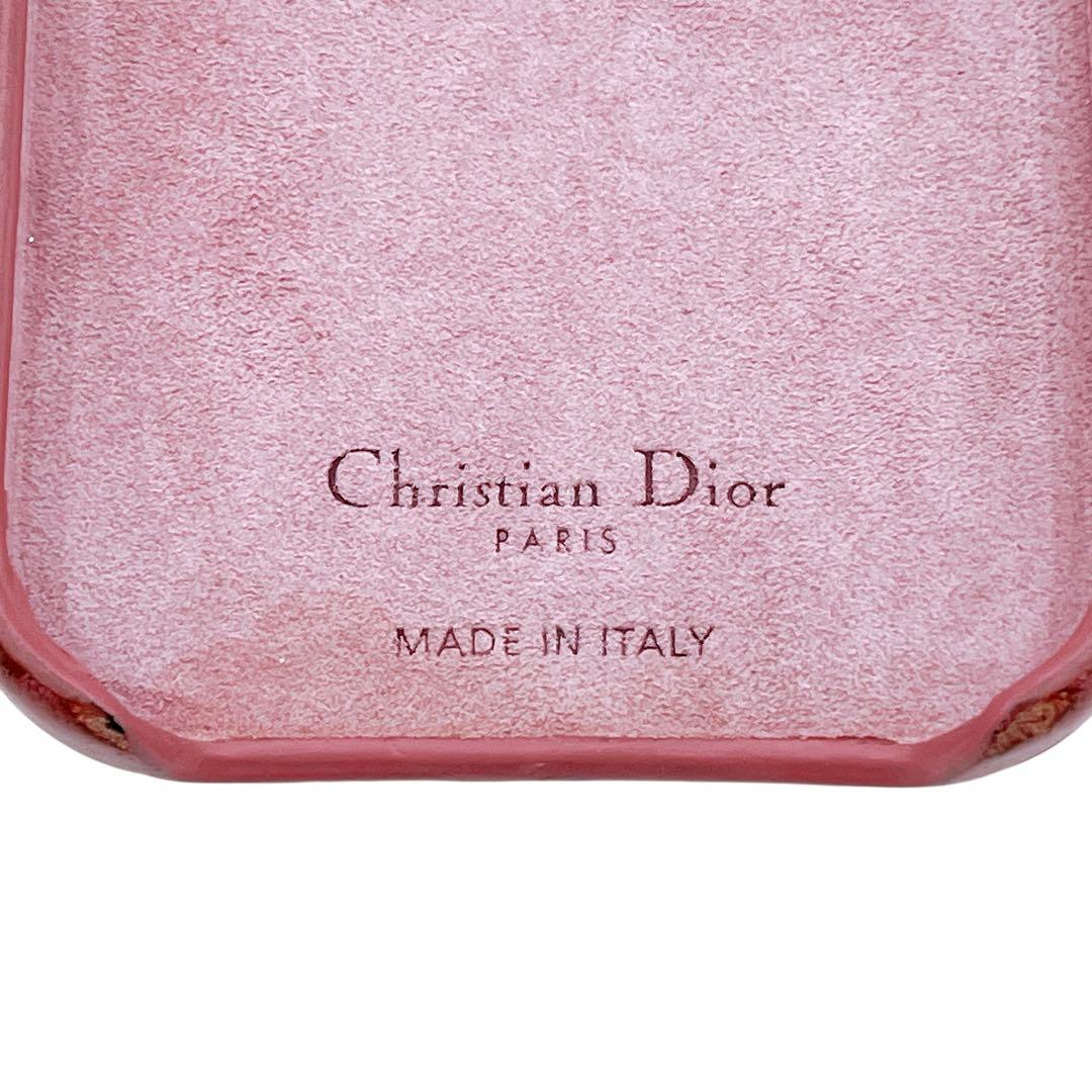 良品 ディオール iPhoneケース 14 Pro カナージュ ピンク レディー