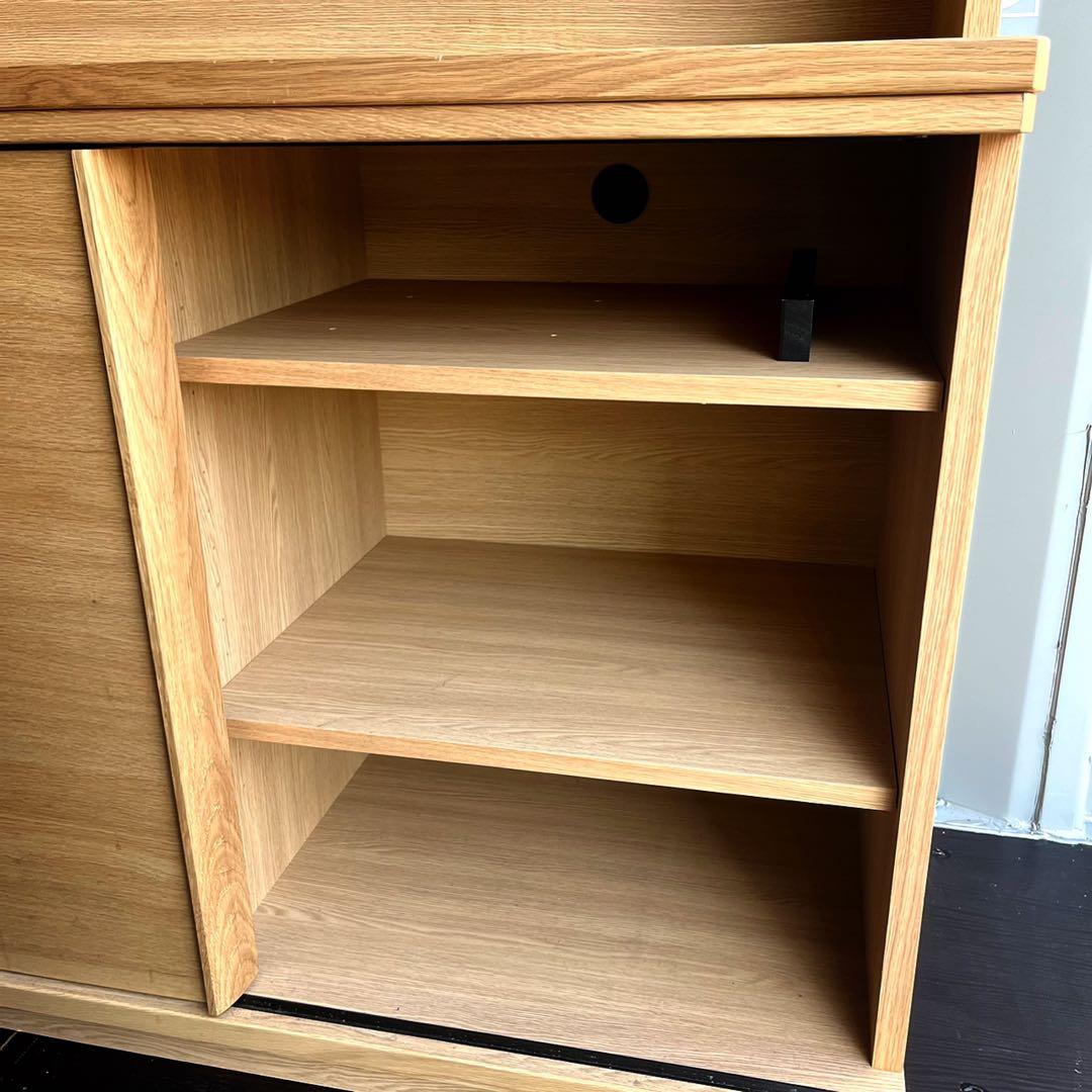 取付無料！カリモク ET4415 天然木北欧風ナチュラルキッチンボード 食器棚✨