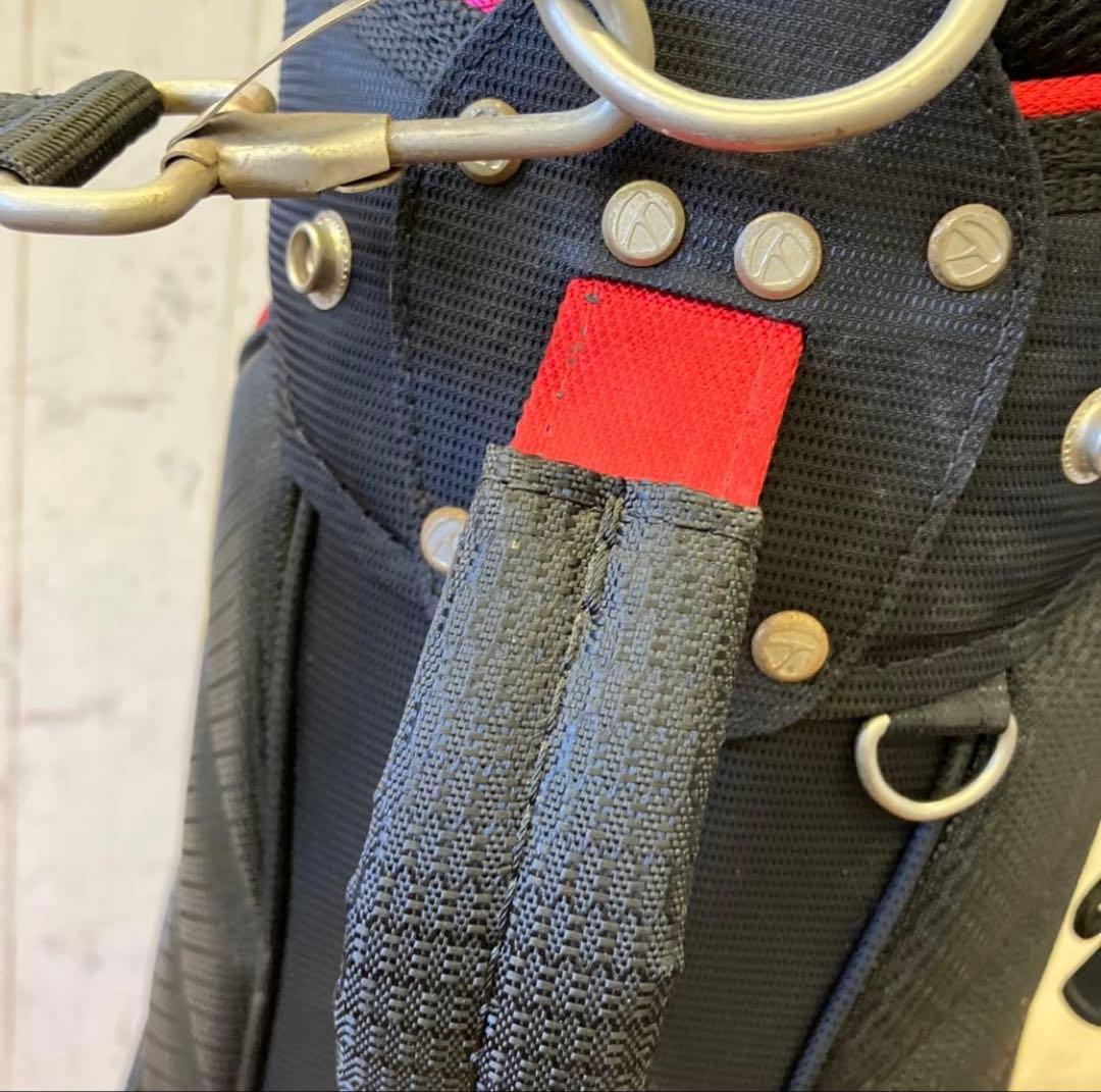テーラーメイド TaylorMade ゴルフバッグ 黒/赤 キャディバッグ 収納