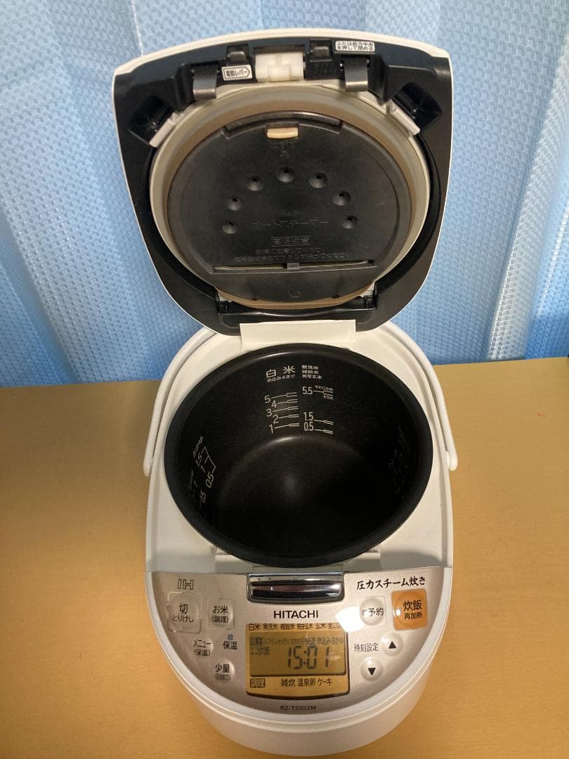 ★日立 圧力スチーム炊きIHジャー炊飯器5.5合炊きRZ-TS102M 19年製