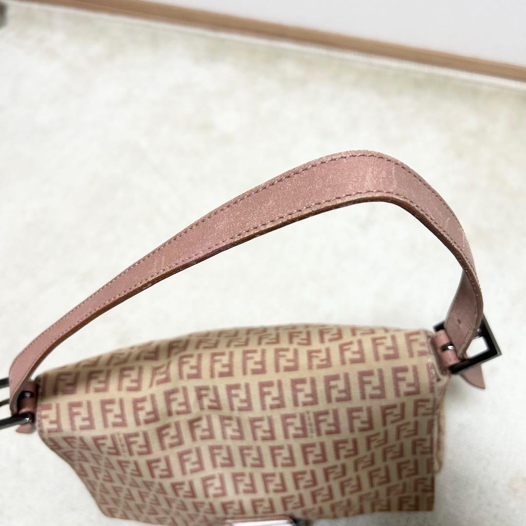 美品　フェンディ　マンマバケット　ワンショルダー　ショルダーバッグ　ズッカ柄