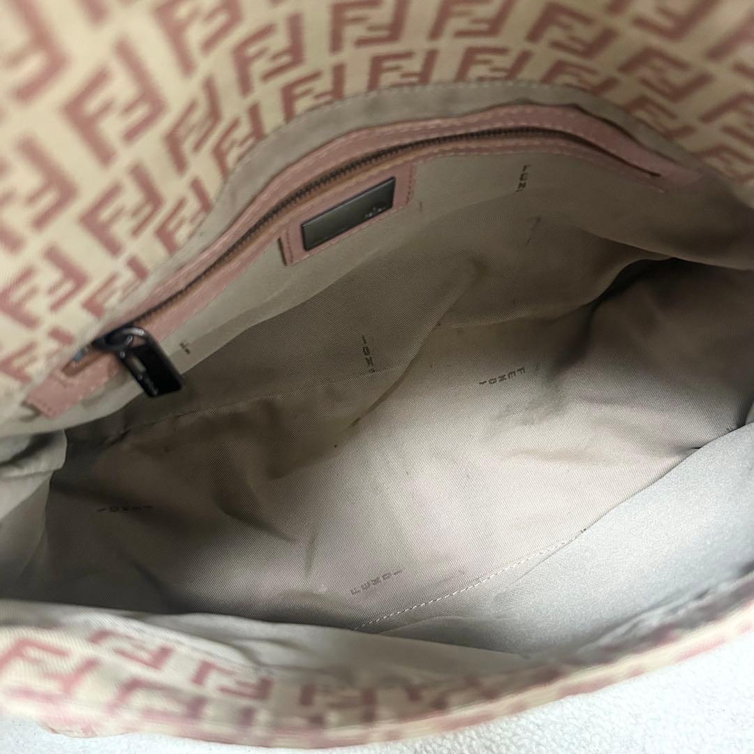 美品　フェンディ　マンマバケット　ワンショルダー　ショルダーバッグ　ズッカ柄