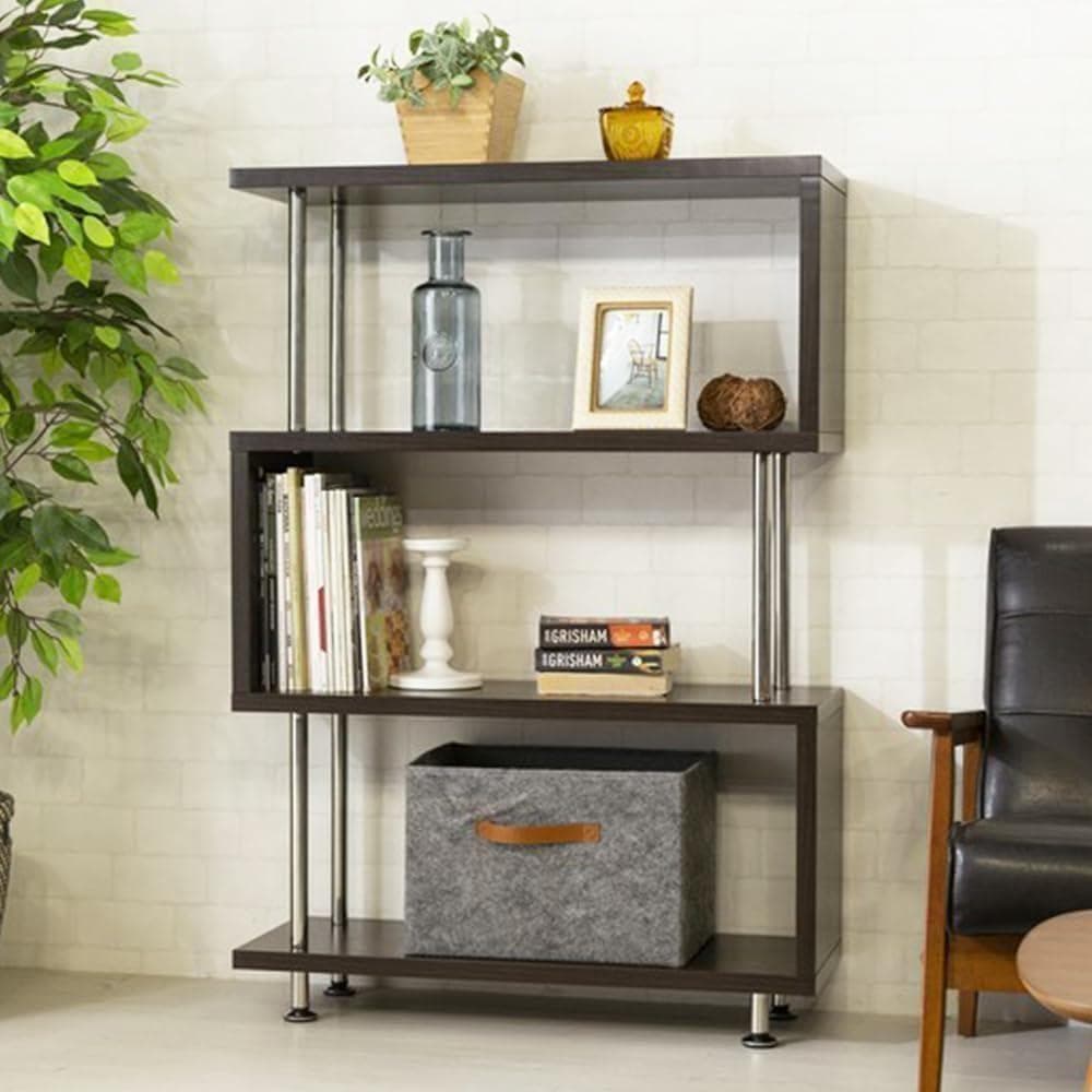 【M2450-110-76】ディスプレイラック　オープンラック　 S字 4段