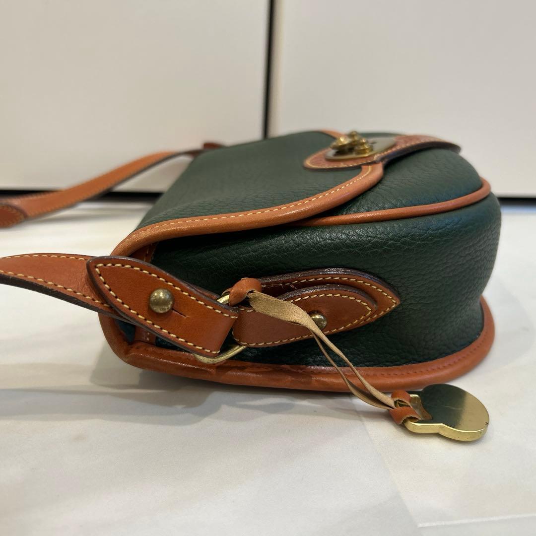 DOONEY&BOURKE USA製 レザーショルダーバッグ グリーン 美品