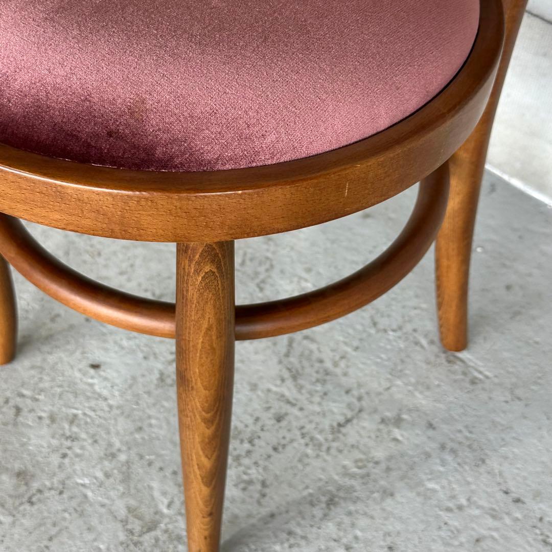 ✦70s★ 昭和興業 丸背チェア｜昭和喫茶 レトロ椅子｜ワインレッド ベロア調