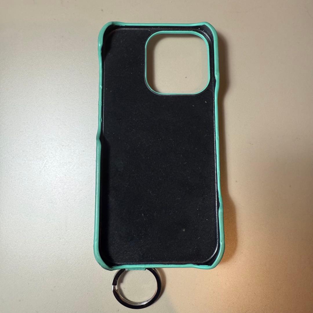 A&S iPhone 16pro ケース ライトブルー ストラップ付き