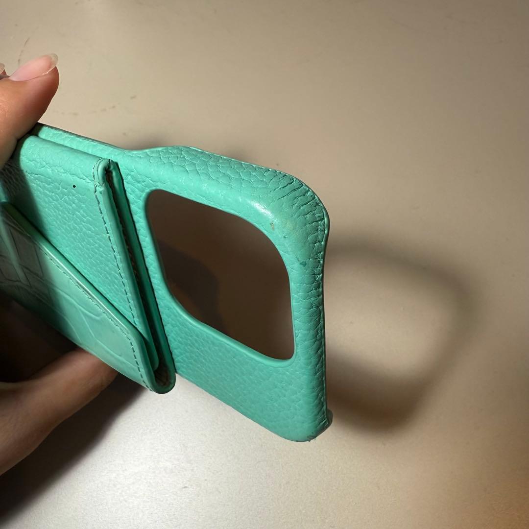 A&S iPhone 16pro ケース ライトブルー ストラップ付き