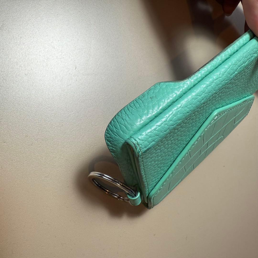 A&S iPhone 16pro ケース ライトブルー ストラップ付き