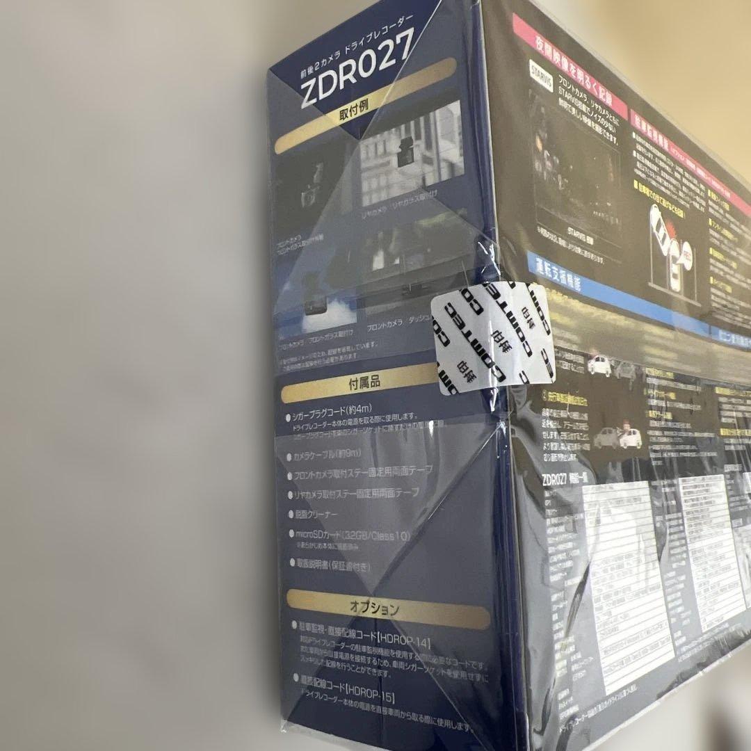 601259 コムテック ドライブレコーダー ZDR027 前後2カメラ