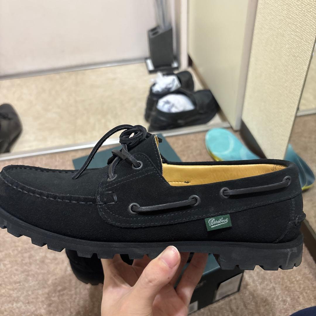 〈 Paraboot 〉MALO/スエード デッキシューズ　黒