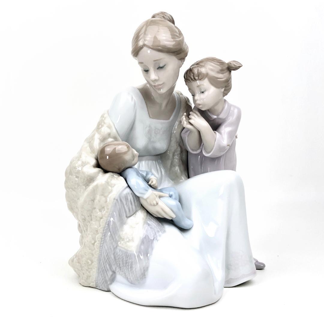 【美品】リヤドロ／フィギュリン 母と子 新しい家族 23cm／6939