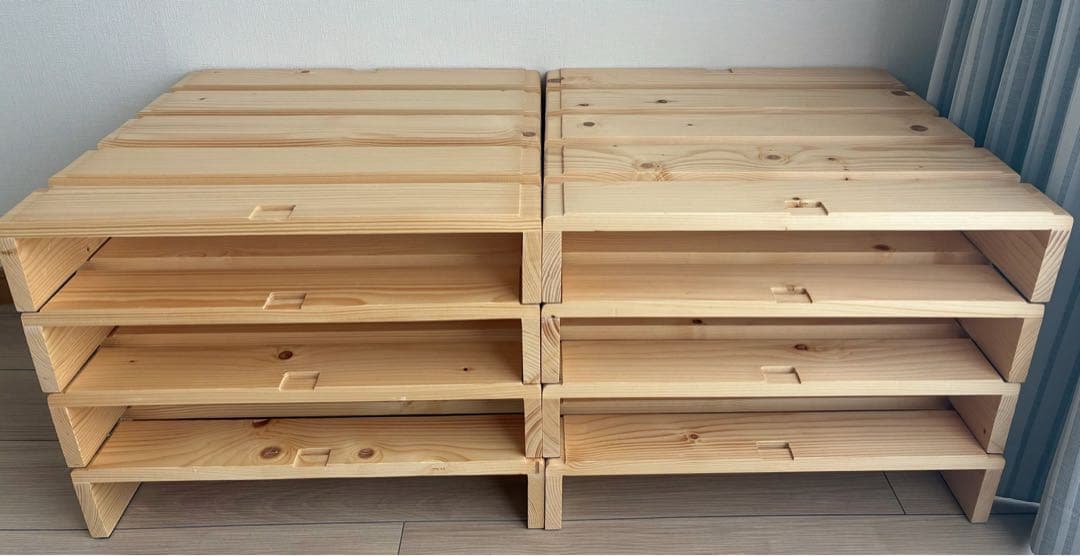 ベルメゾン　すのこ パレットベッド 8枚セット