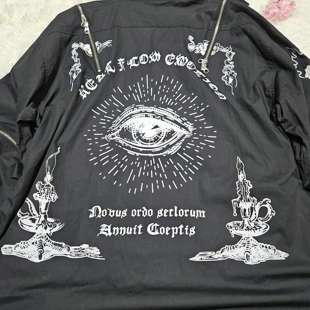 美品♥ レフレム 【F】Dリングデザインロングシャツ ブラック レディース