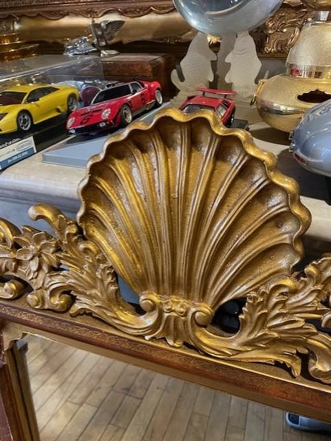 バロック様式 木製ミラー 大きめ