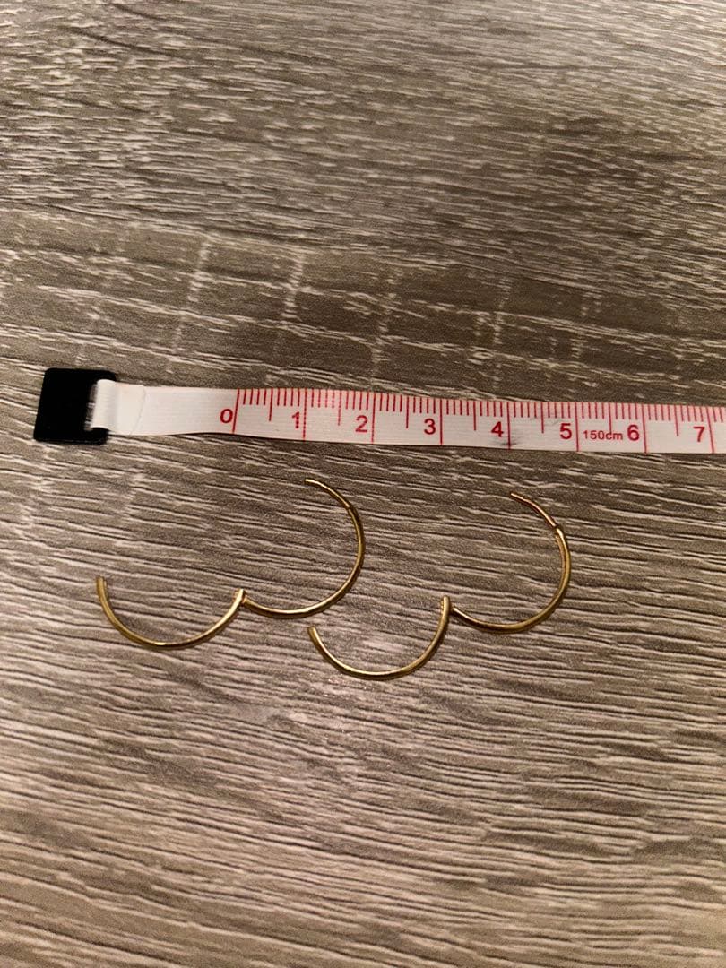 AVALANCHE 10k YG フープピアス 20mm 2個セット