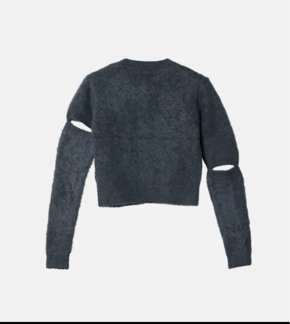 IRENE アイレネ Eyelet Alpaca Shaggy Cardigan