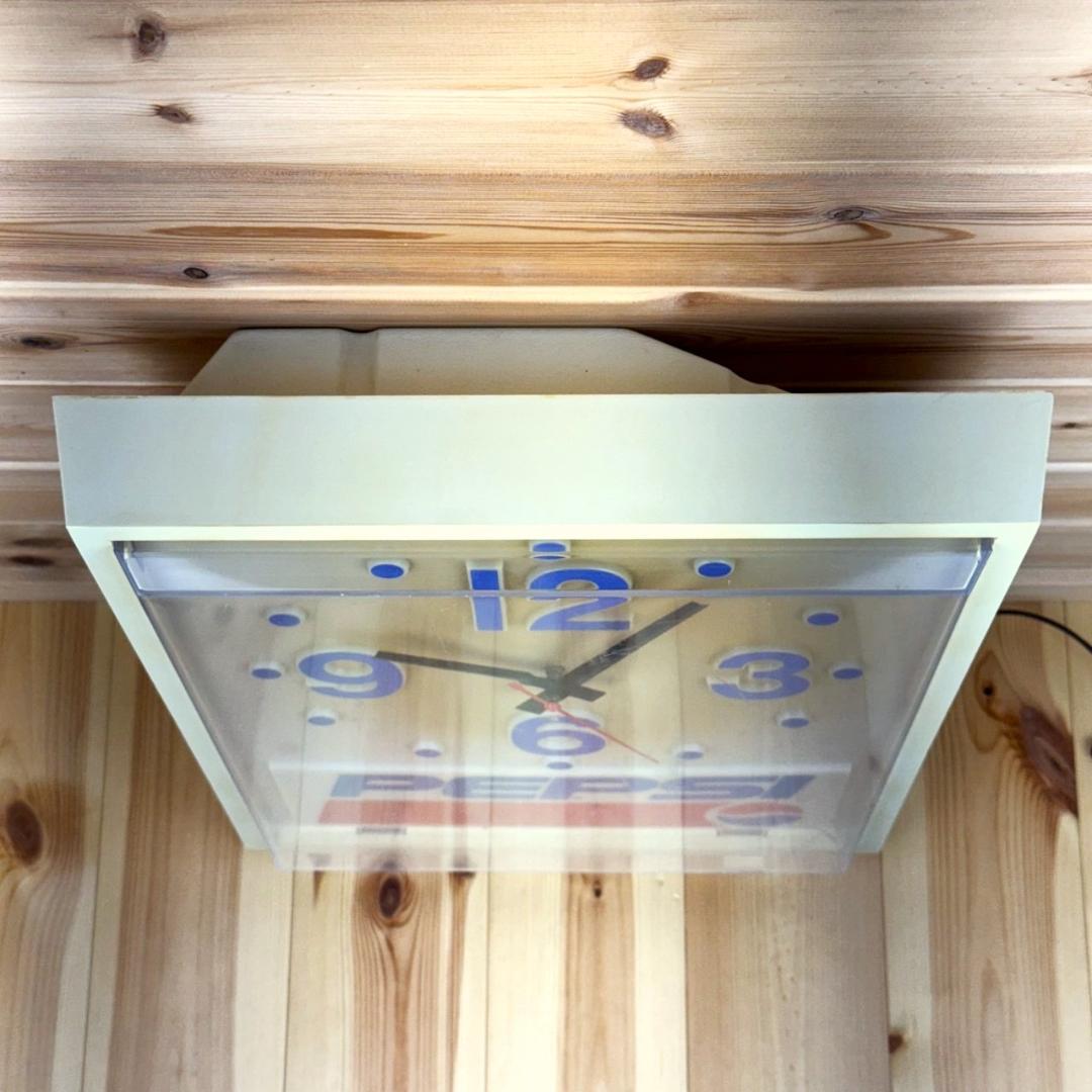 ペプシ 壁掛け時計 pepsi ビンテージ ライト アンティーク レトロ