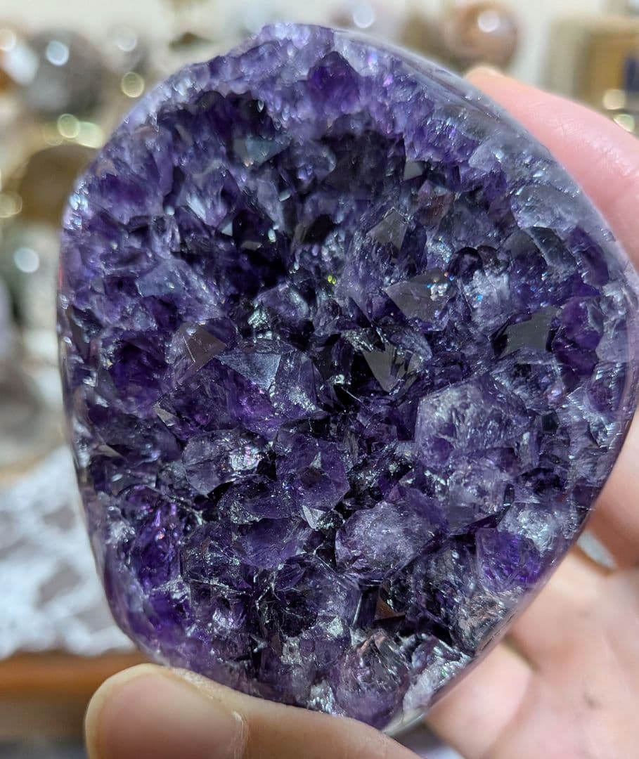 hhkk☆クラスター☆ウルグアイ産☆ファントム☆天使の指紋☆台座付き☆