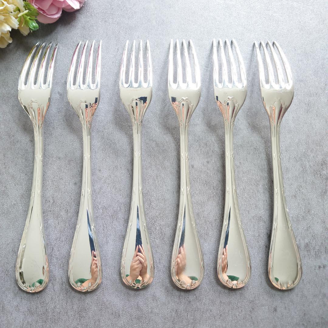 希少 クリストフル リュバン スタンダードフォーク 6点