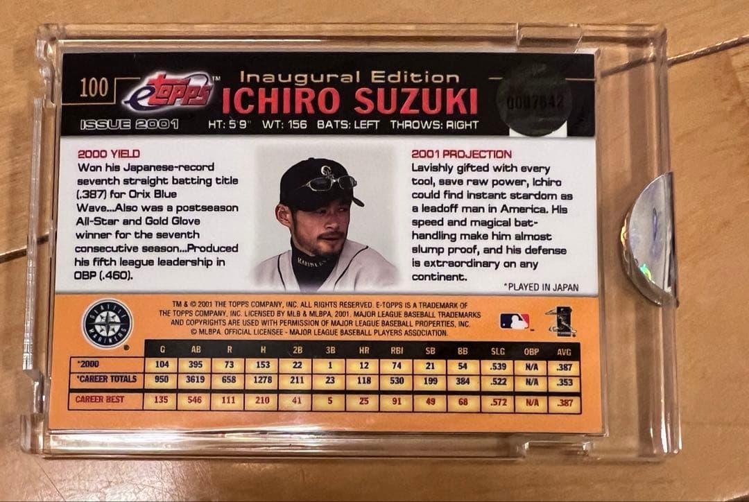 レア！貴重！2001年　イチロー　カード　topps