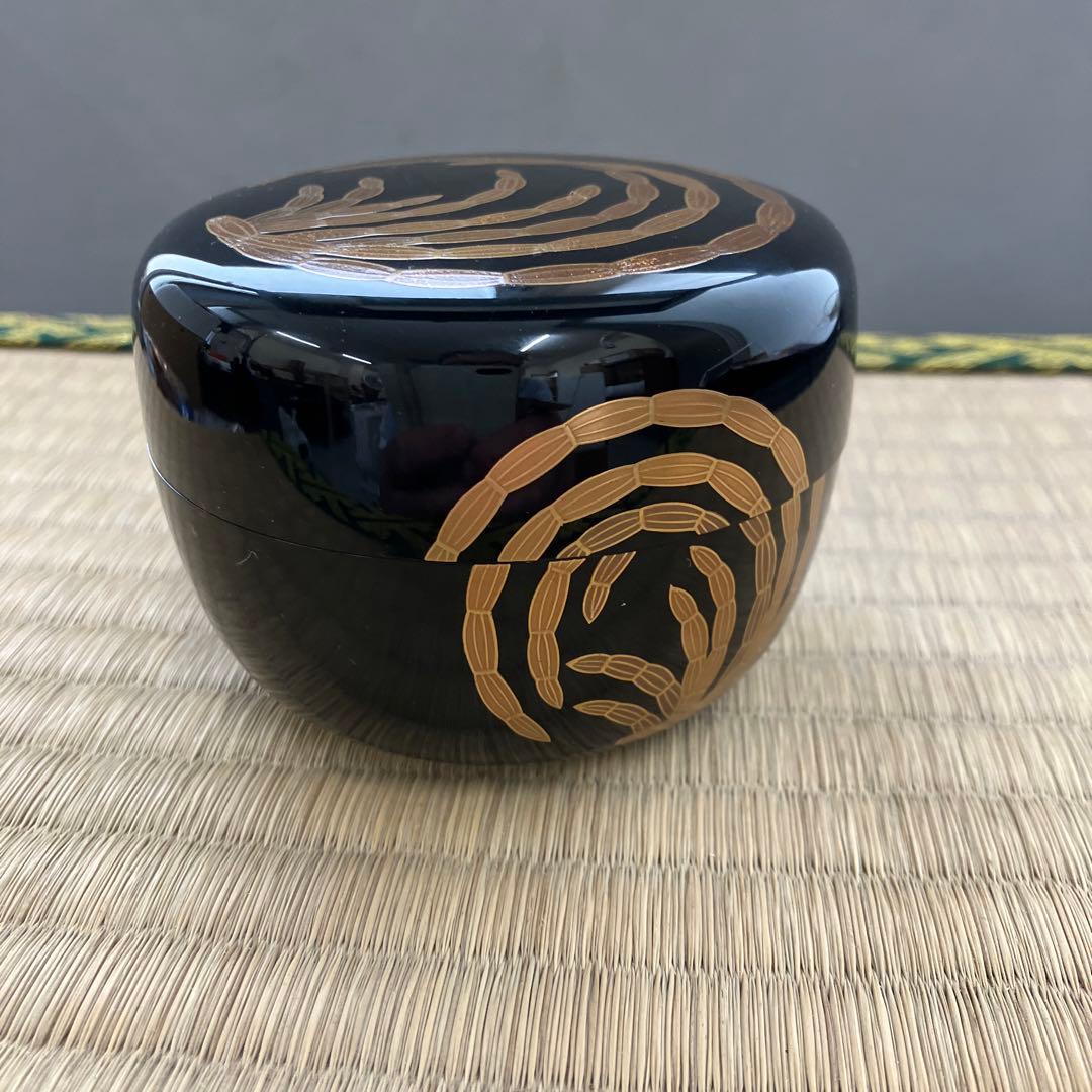 茶道具　木賊丸蒔絵平棗　川瀬表完　造　　葆光斎書付　共箱　S31HN