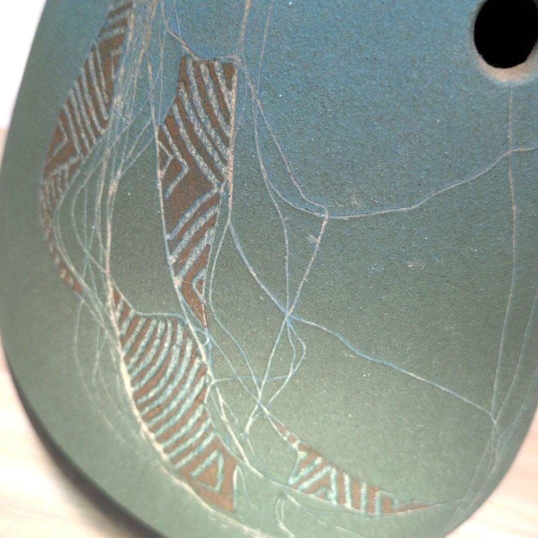 小林政美氏作 焼〆釉彩器