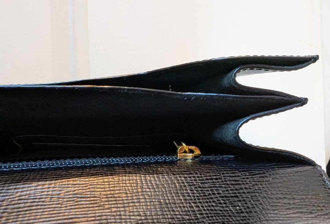 美品未使用〈LOEWEロエベビジネスバッグ アナグラム ブラックレザー〉