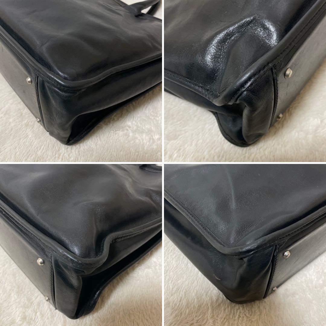 【希少】PORTER オールレザー ブリーフケース A4収納 ブラック