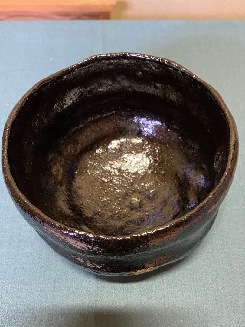 茶道具/黒茶碗　小川長楽 『黒 松声』 鵬雲斎書付 共箱