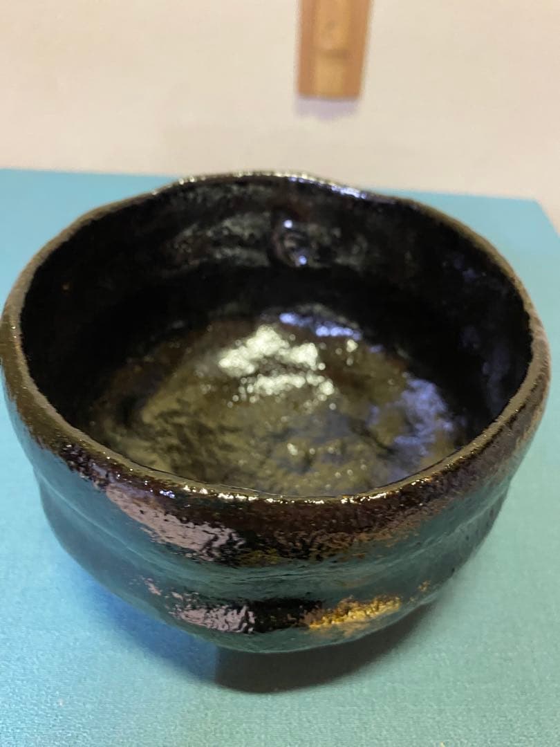 茶道具/黒茶碗　小川長楽 『黒 松声』 鵬雲斎書付 共箱