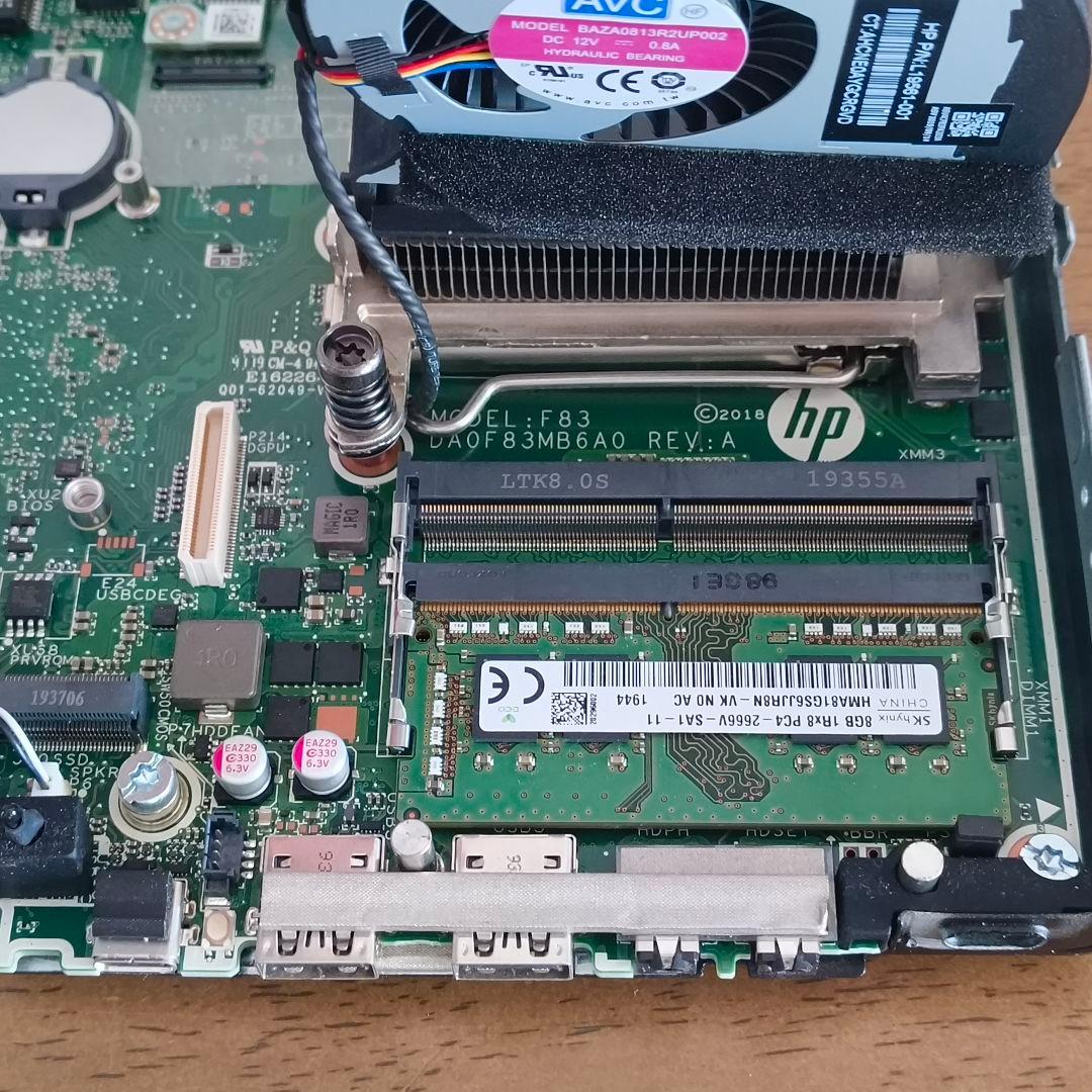 ミニPC HP EliteDesk800G4 i5 8500T 8GB Wifi