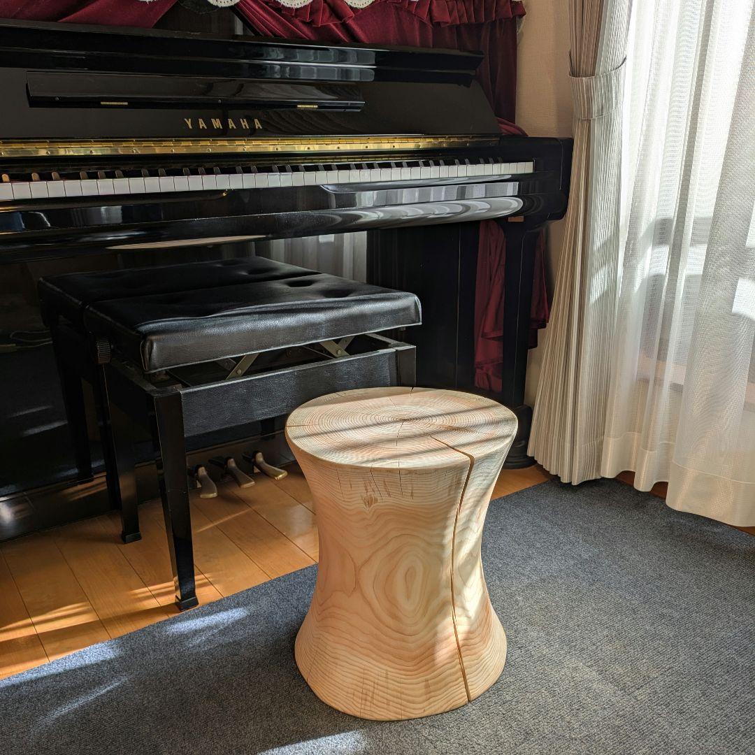 outdoorman　檜⑥　丸太　椅子　スツール　高さ約40㎝