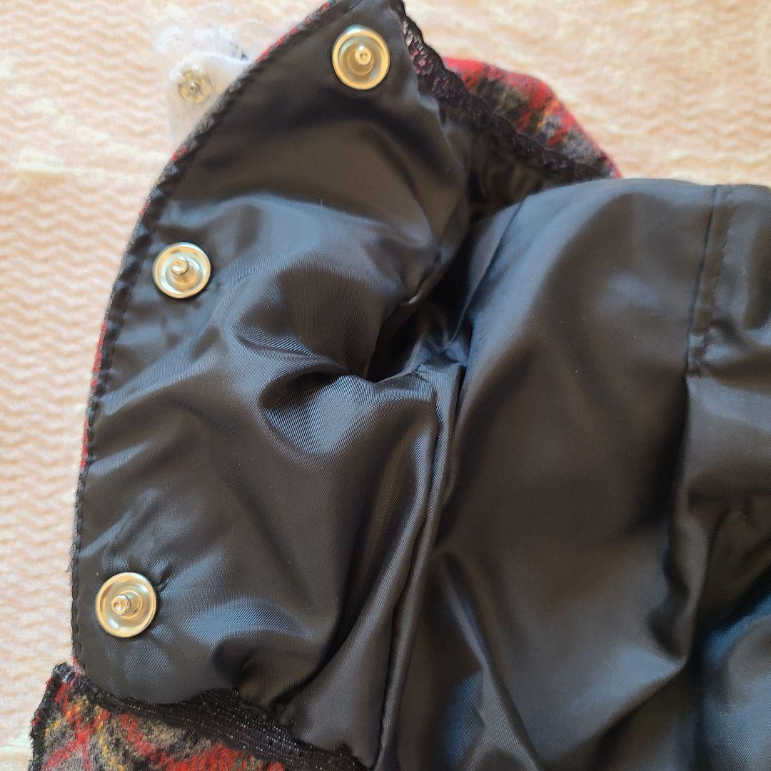 犬服　プルジャム　イングランドウールタータンチェック　コートワンピース
