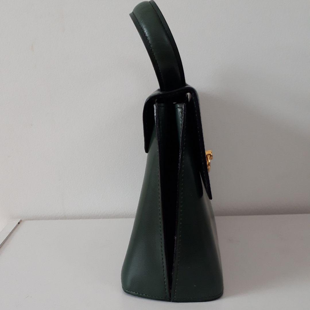 セリーヌ　CELINE　ハンドバッグ　深緑　グリーン