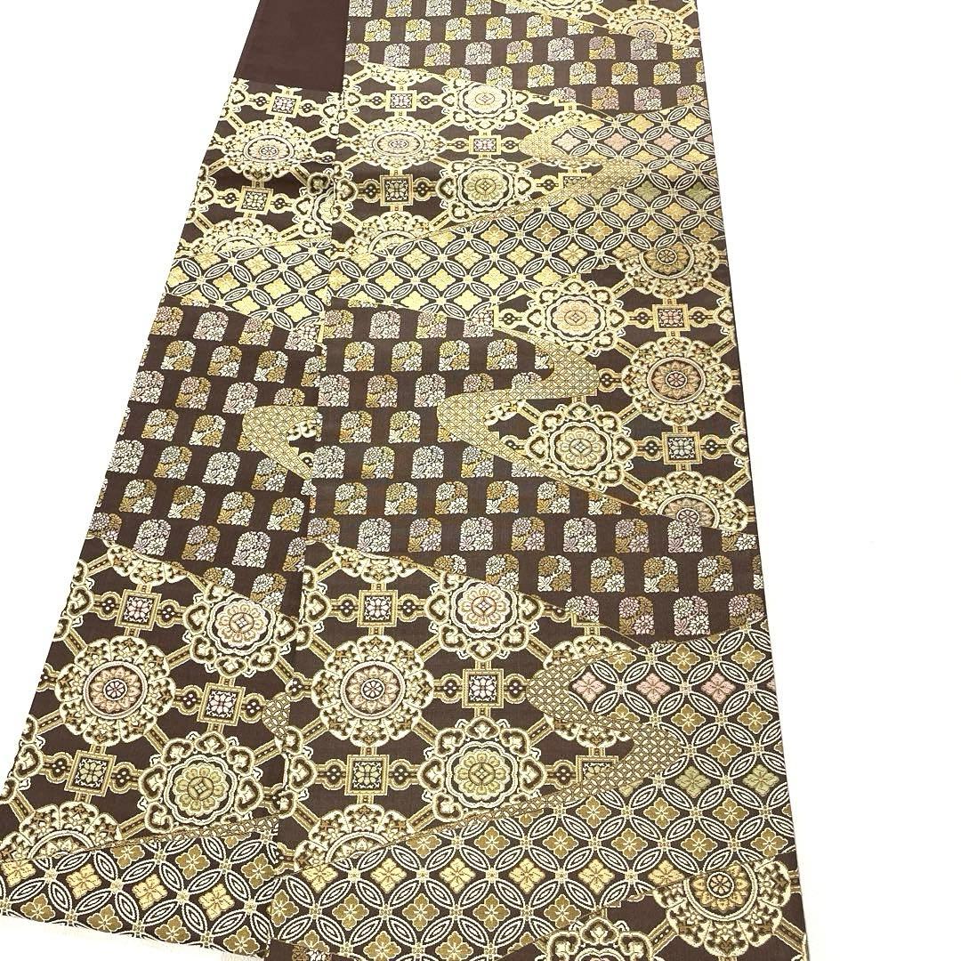 専用帯5001 ●陰山織物謹製 箔屋清兵衛 高級 正絹 錦織 袋帯 花文 華文