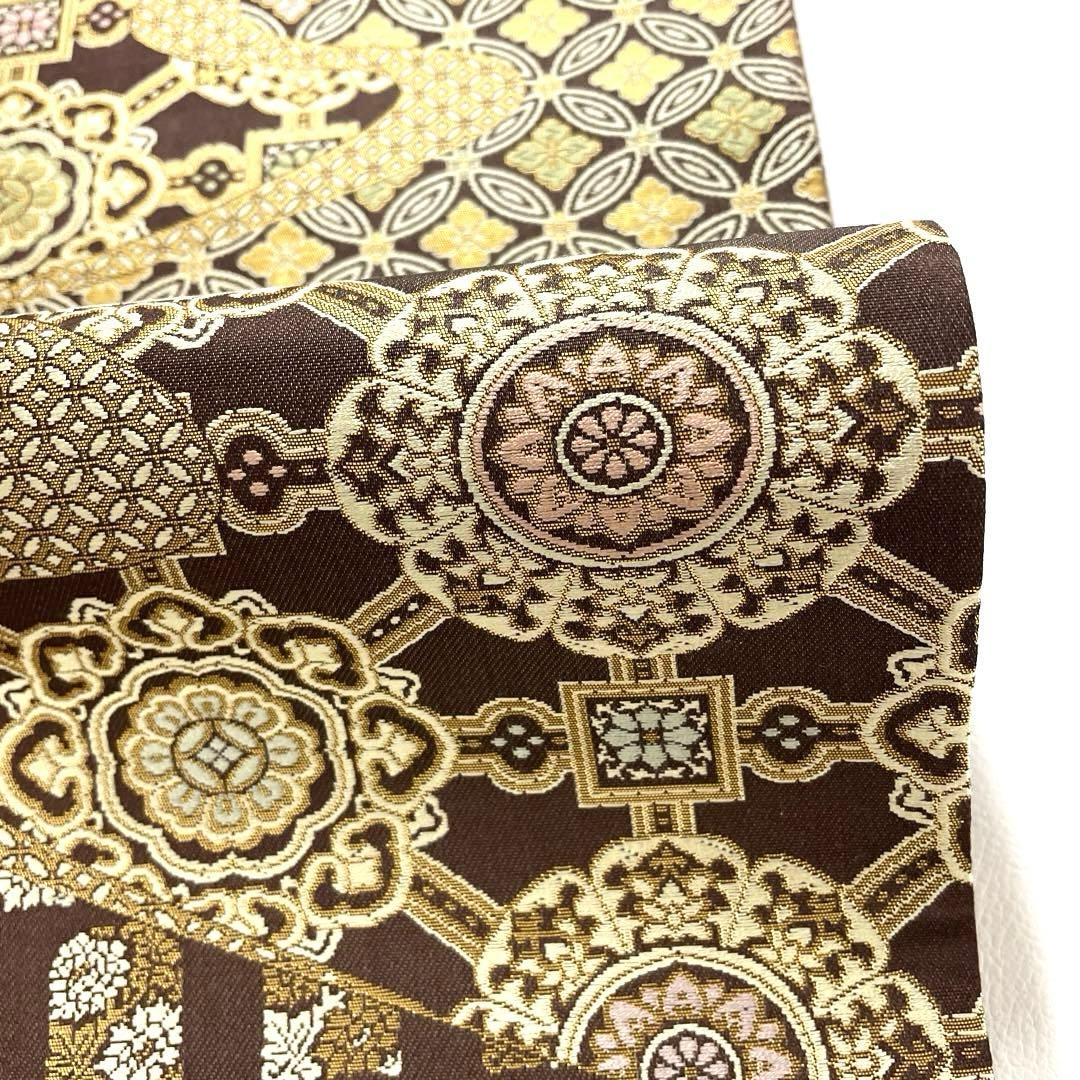 専用帯5001 ●陰山織物謹製 箔屋清兵衛 高級 正絹 錦織 袋帯 花文 華文