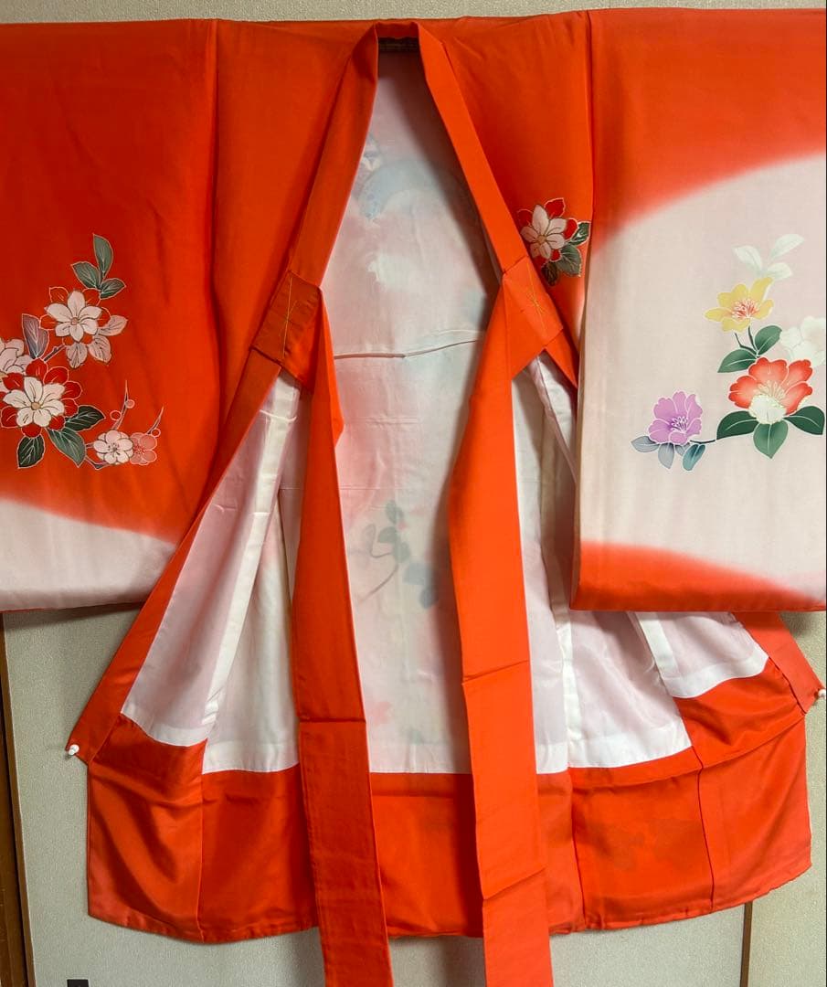 123 お宮参り　産着　一つ身　七五三　三歳　五歳　お祝い　正絹仕立て上り