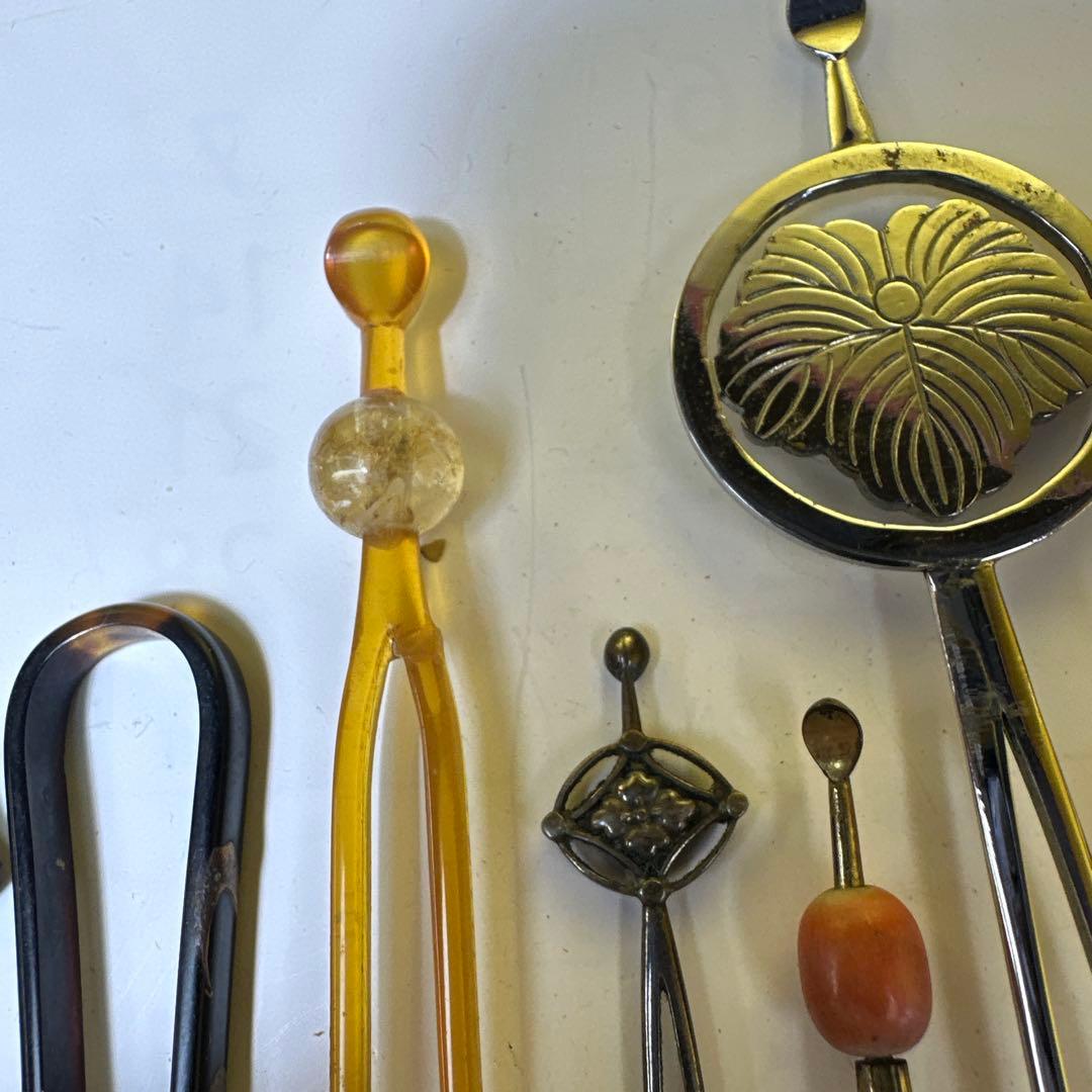 髪飾り，アクセサリー，鼈甲，金工，まとめ売り