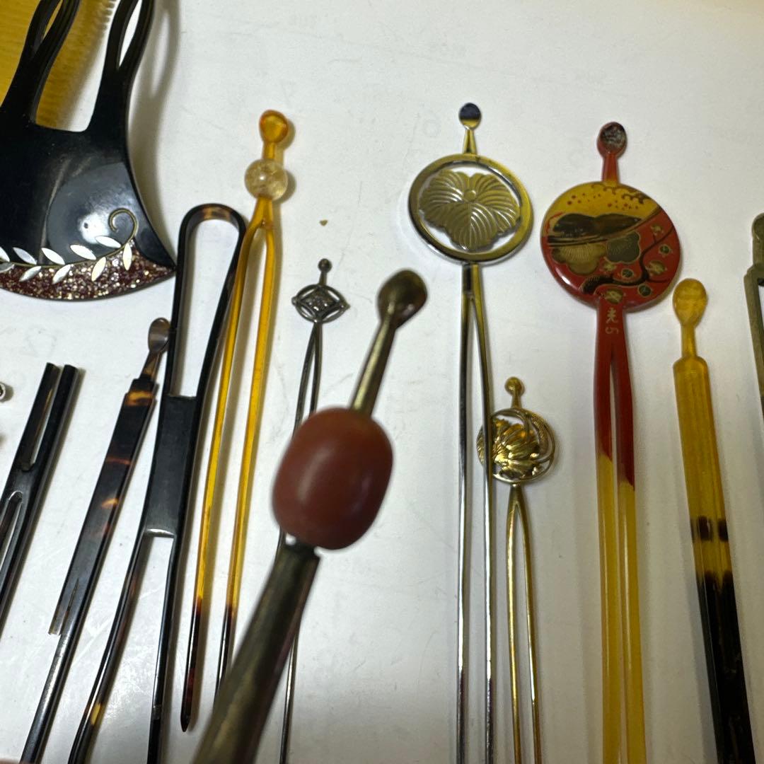 髪飾り，アクセサリー，鼈甲，金工，まとめ売り