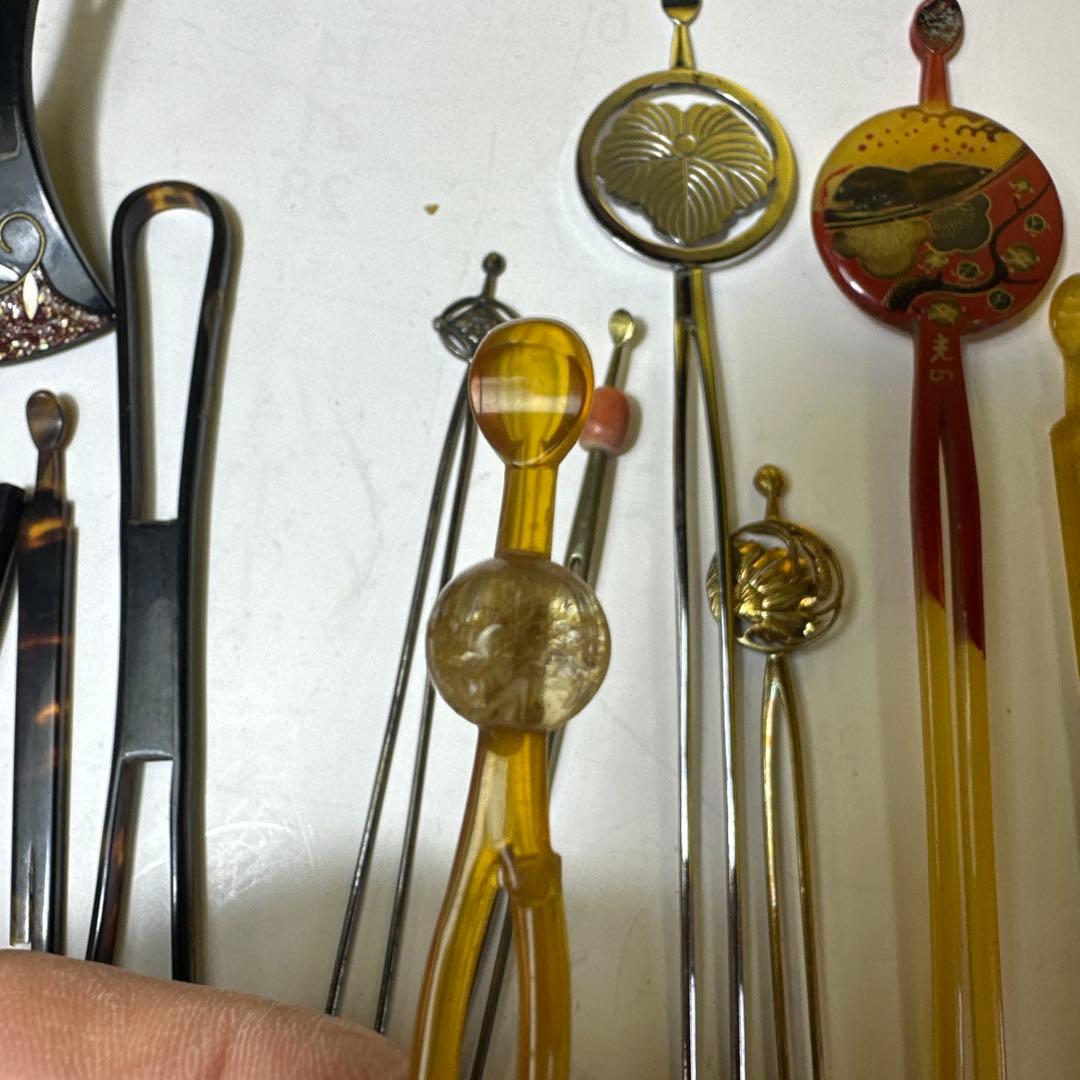 髪飾り，アクセサリー，鼈甲，金工，まとめ売り