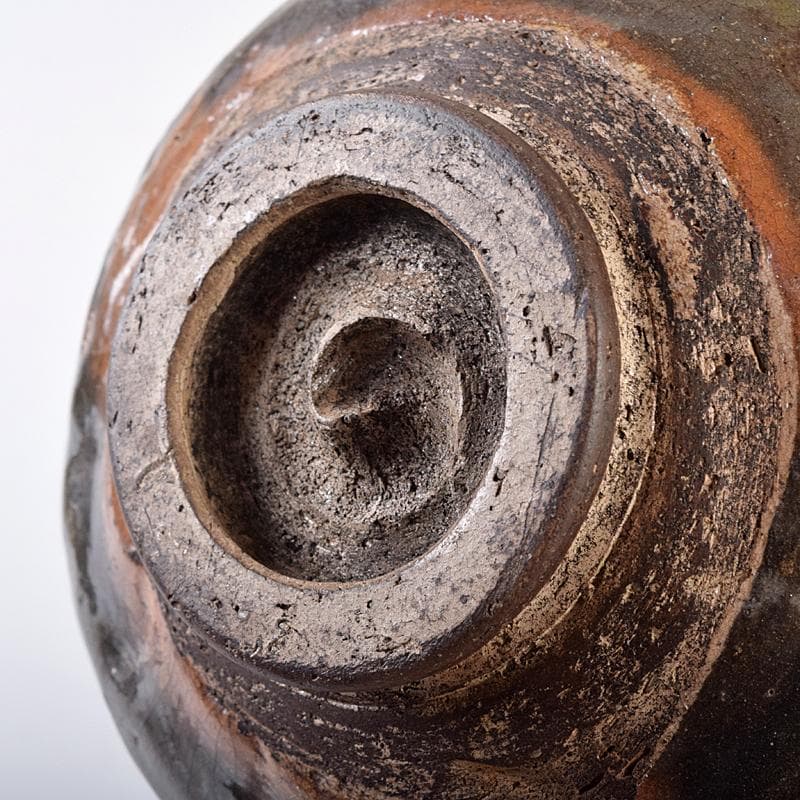 茶道具　京焼　秀楽造　赤楽筒茶碗　共箱　V　R8030