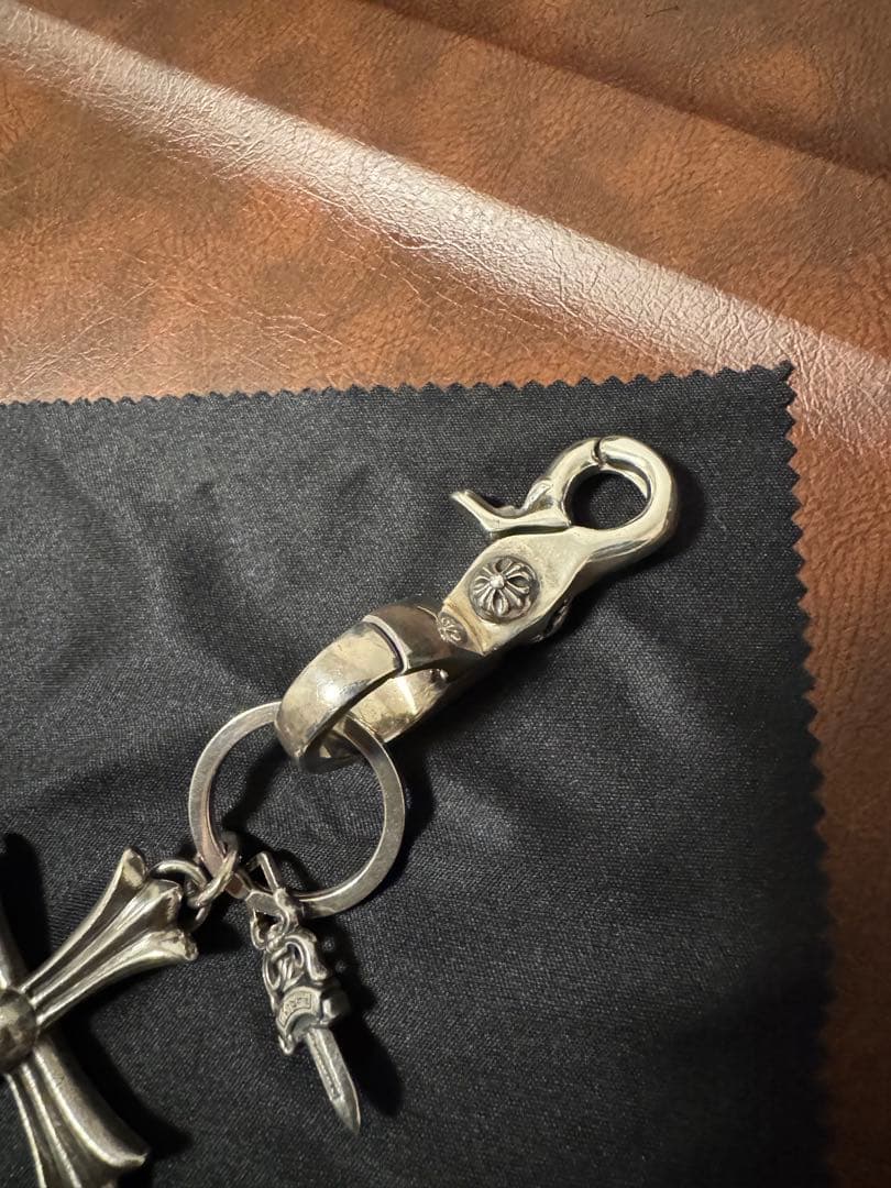 確実正規品　クロムハーツ　クイッククリップ　ラージクロスキーリング