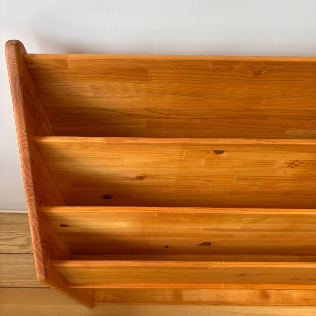 少し大きな絵本棚 なかよしライブラリー 国産品　天然ひのき