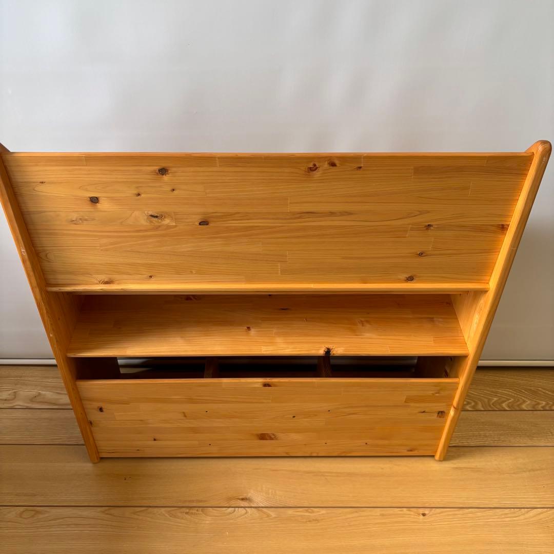 少し大きな絵本棚 なかよしライブラリー 国産品　天然ひのき