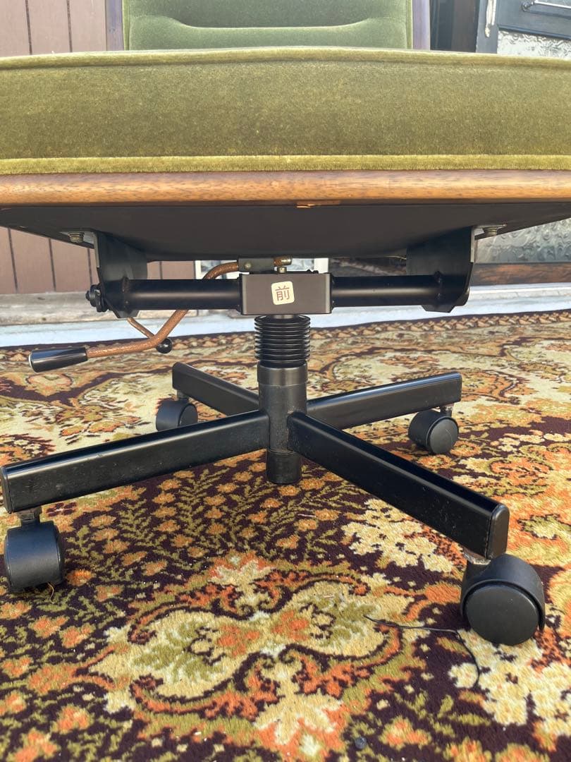 マルニ 地中海 回転 昇降式 デスクチェア オフィス 昭和レトロ アンティーク