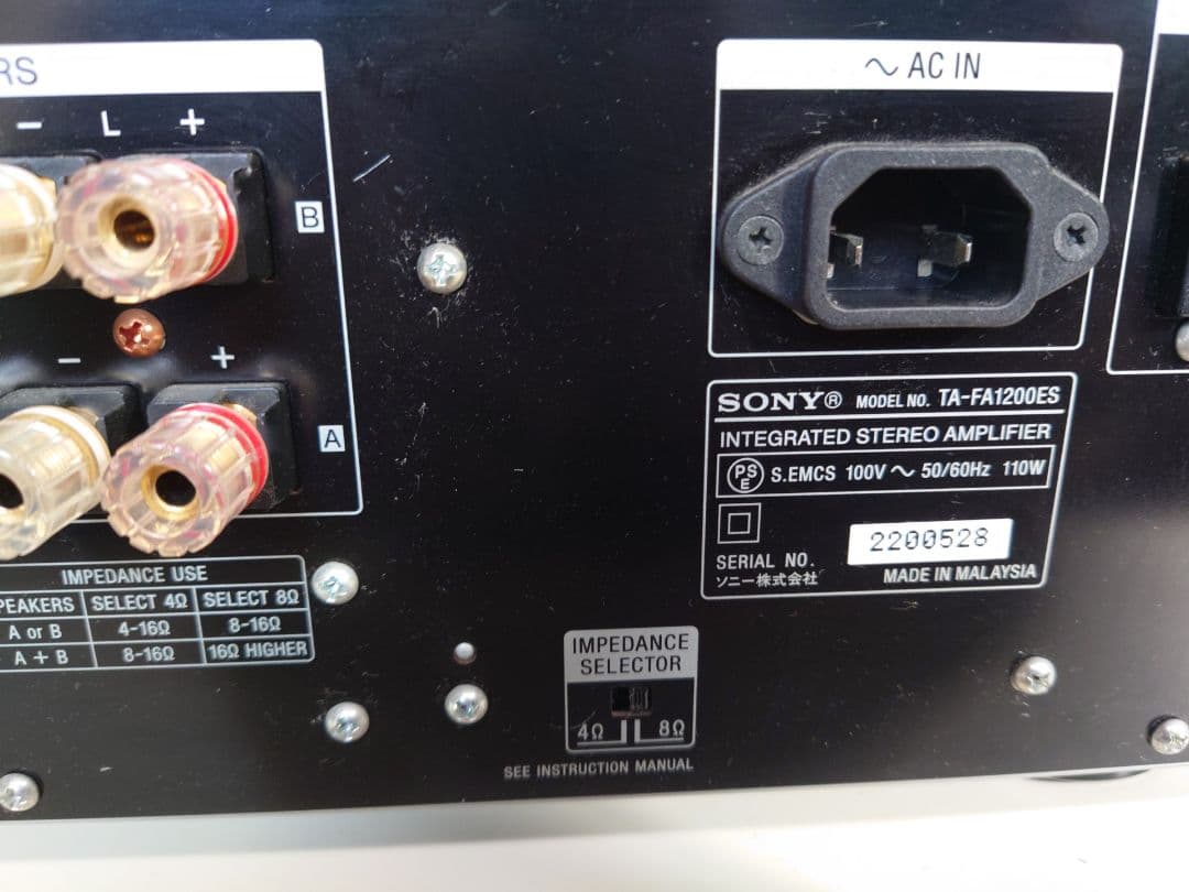 【単品売り】SONY デジタルアンプ TA-FA1200ES