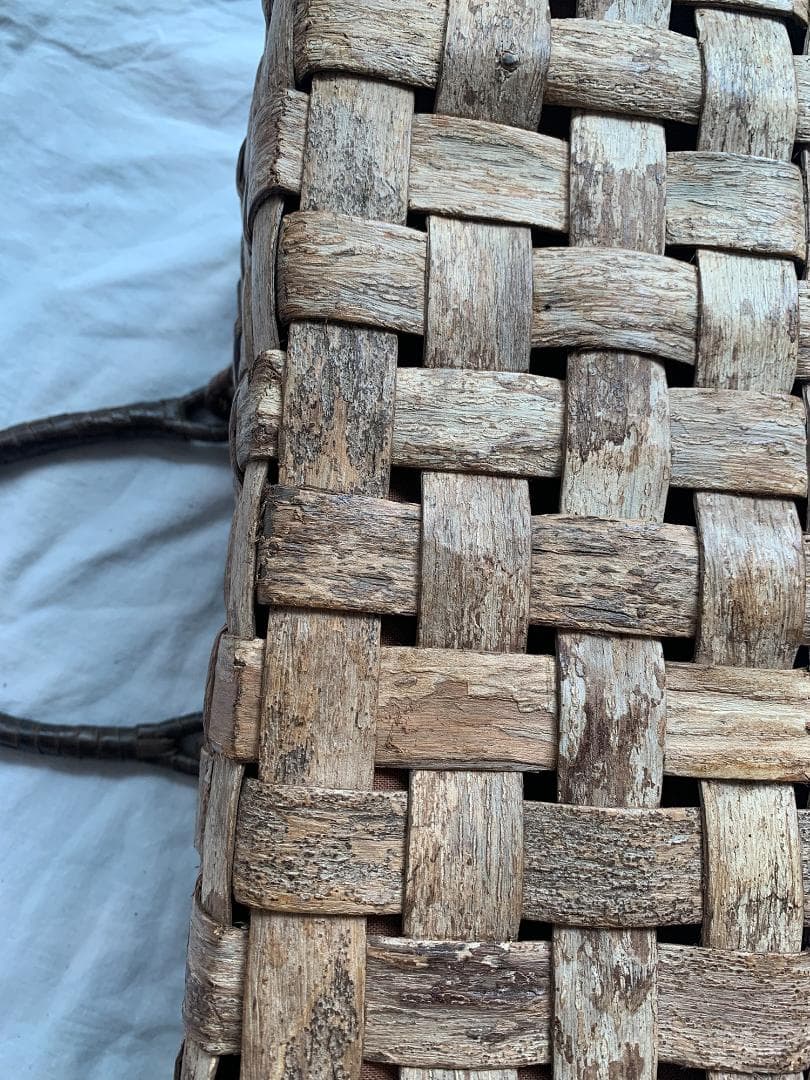 山葡萄 かごバッグ 網代編み 籠 手提げ 内布付きB